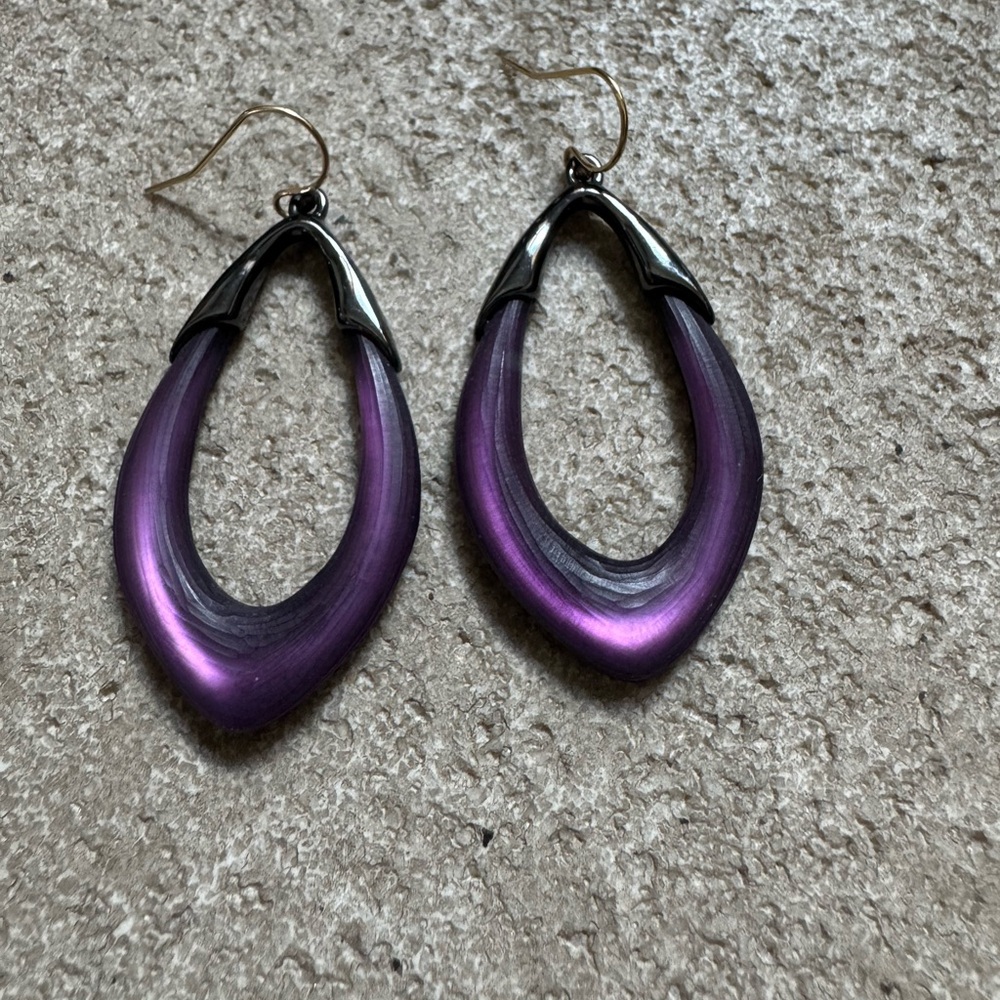 Alexis Bittar lucite purple earrings